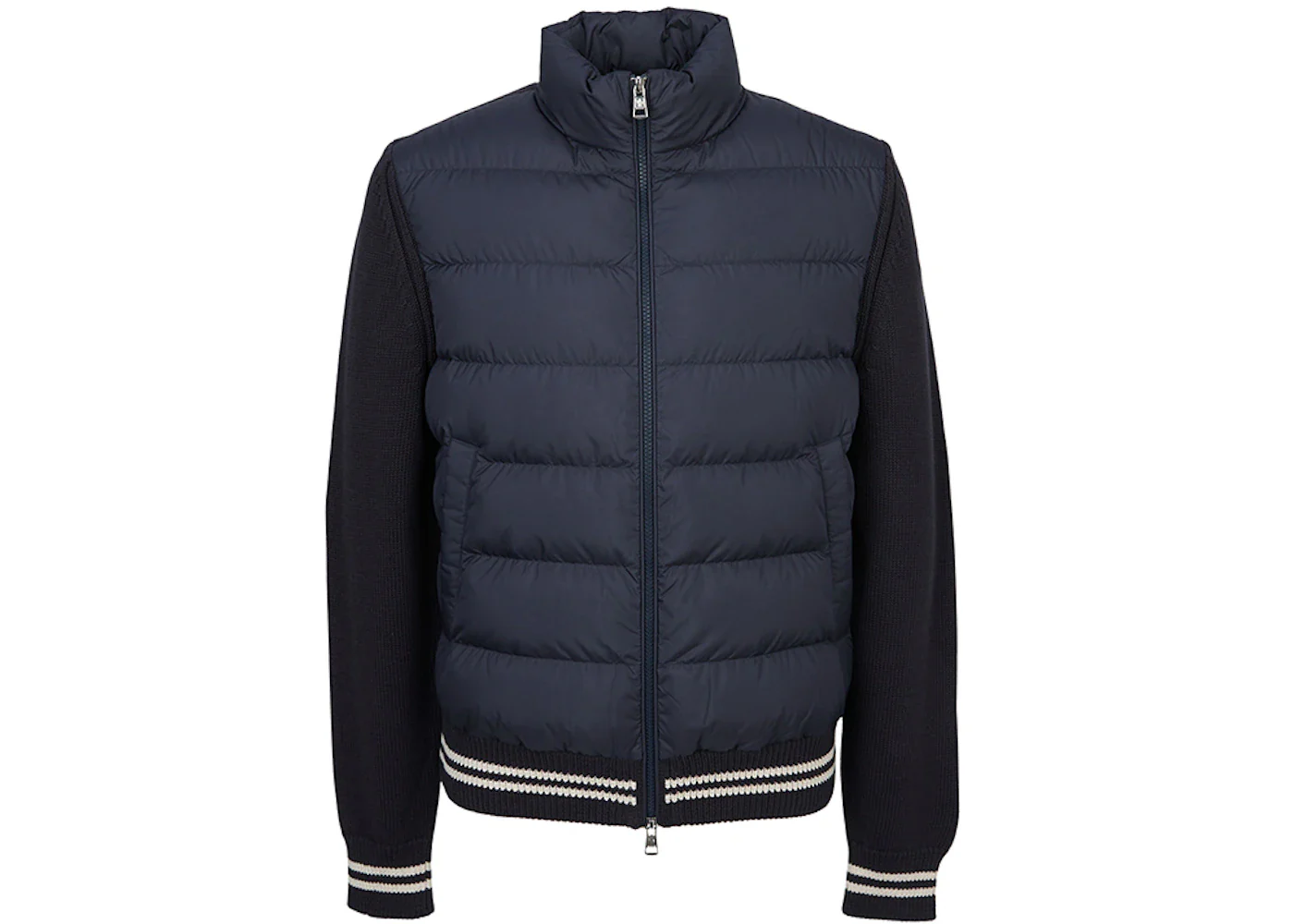 Moncler Padding Zip Up Cardigan Navy
