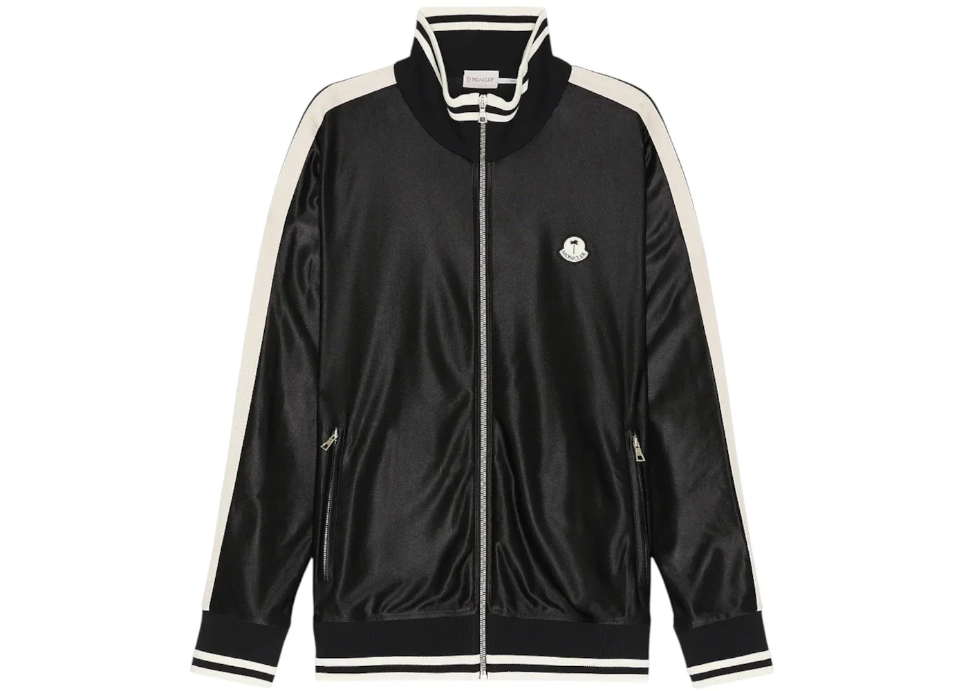 Moncler x Palm Angels Track Zip Up Jacket Black