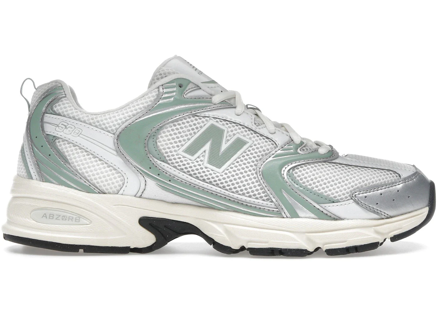 New Balance 530 Silver Metallic Mosaic Green