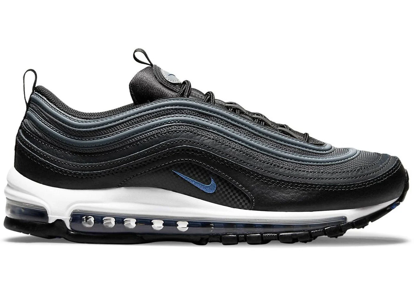 Nike Air Max 97 Black Metallic Silver Racer Blue