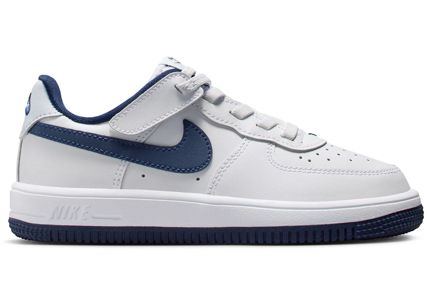 Nike Force 1 Low EasyOn White Grey Midnight Navy (PS)