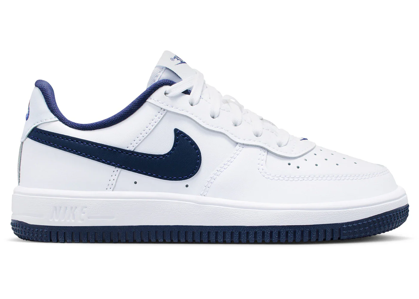 Nike Force 1 Low White Football Grey Midnight Navy (PS)