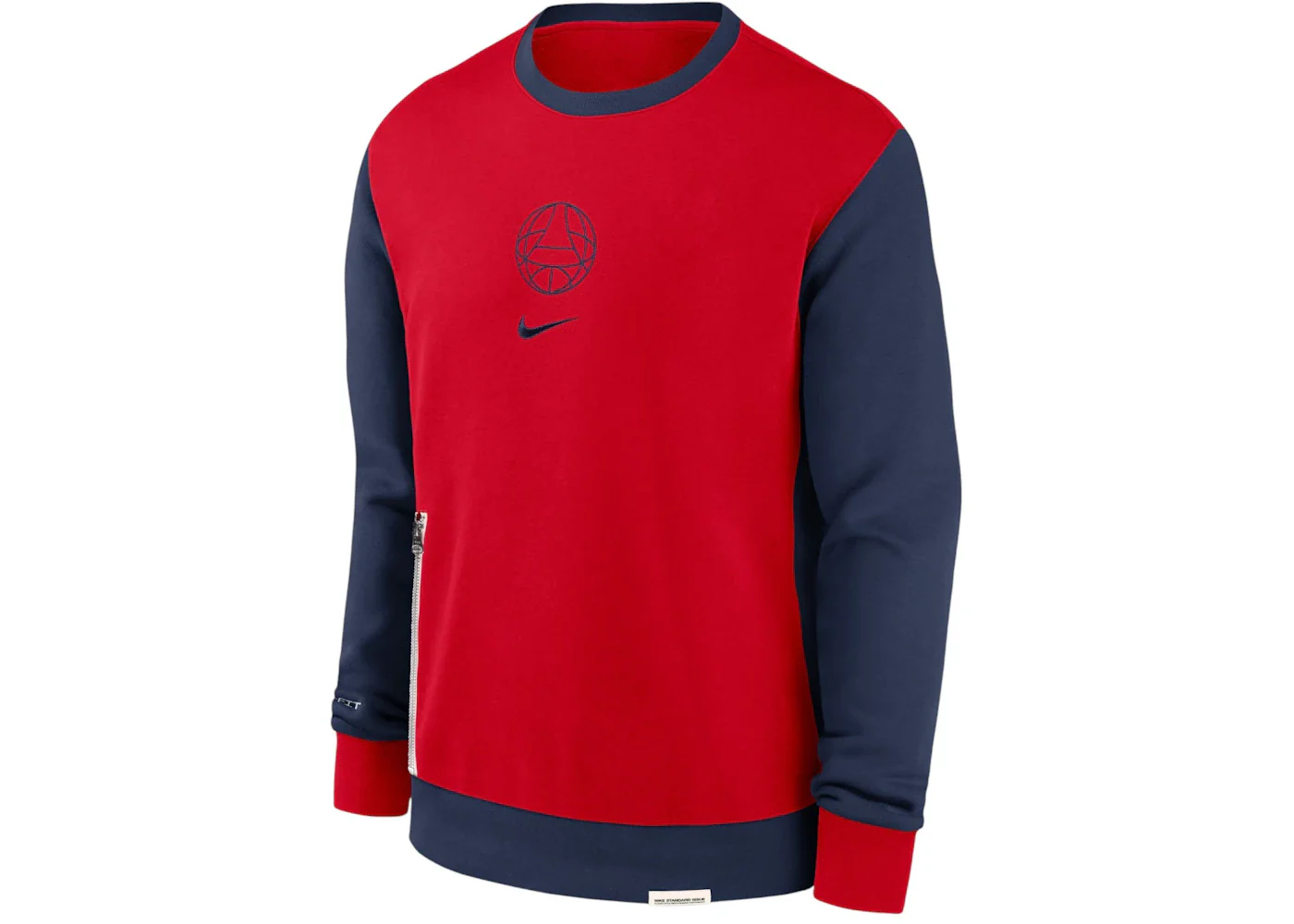 Nike Paris Saint-Germain 2023/24 Standard Issue Travel Performance Pullover Sweatshirt Red