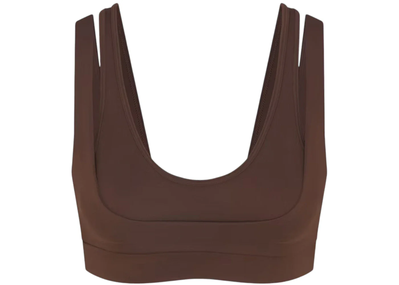 Nike x SKIMS Double Strap Scoop Bra Dark Sepia