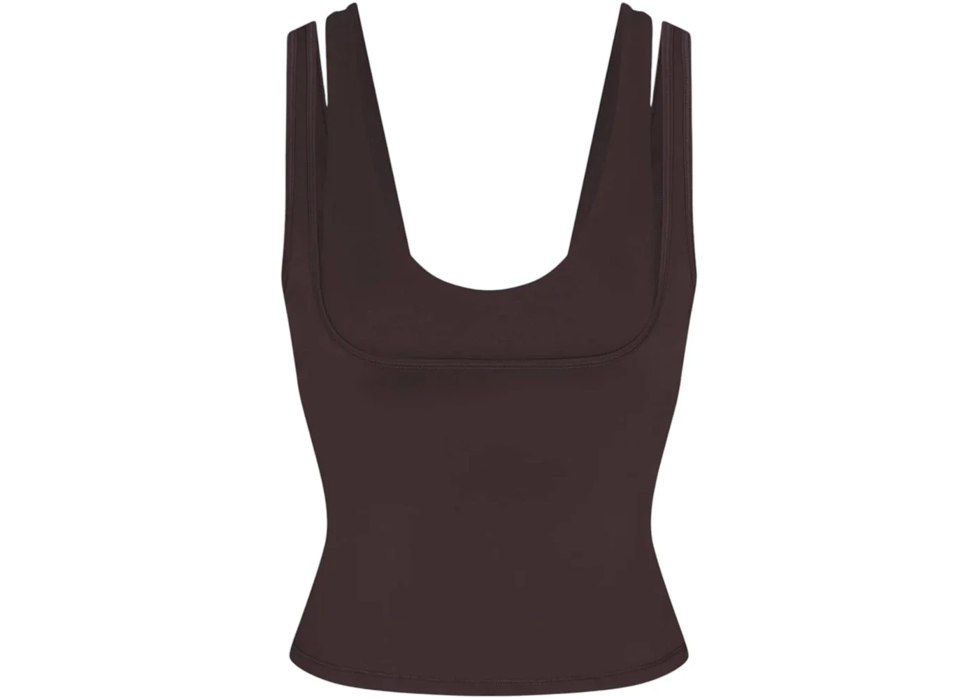 Nike x SKIMS Women's Matte Double Strap Scoop Tank Dark Sepia