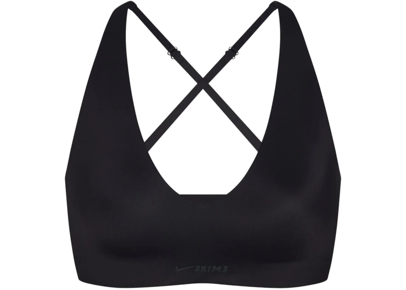 Nike x SKIMS Women's Shine V-Neck Bra Obsidian