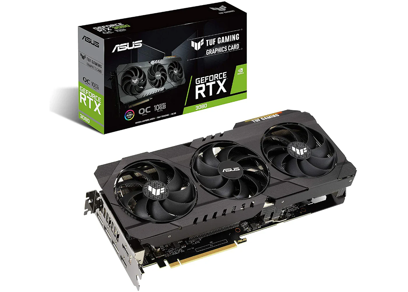 NVIDIA ASUS TUF GAMING GeForce RTX 3080 10G OC Graphics Card (90YV0FB1-MTAA00) / (90YV0FB1-M0NM00)