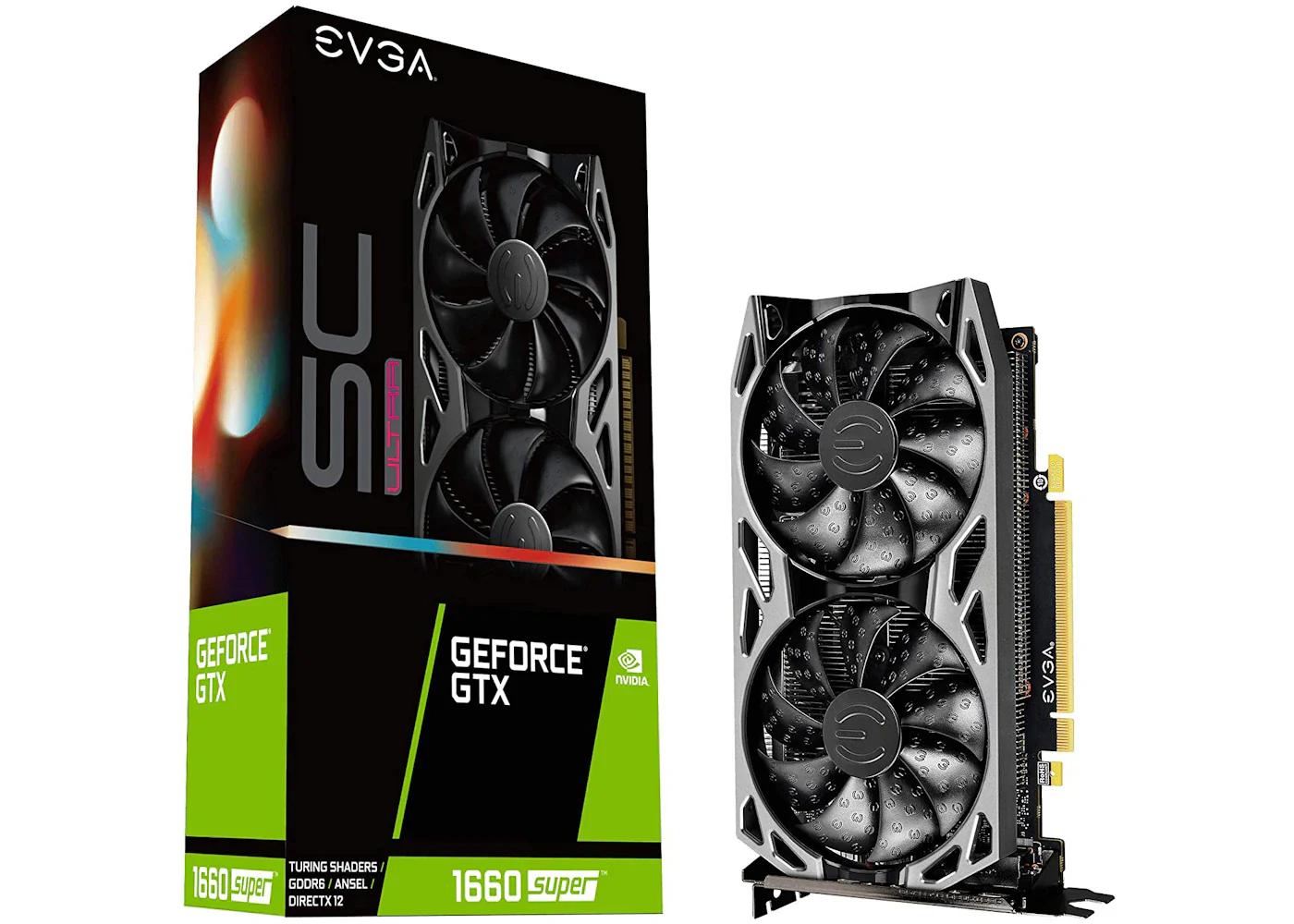 NVIDIA EVGA GeForce GTX 1660 SUPER SC Ultra 6G Graphics Card (06G-P4-1068-KR)
