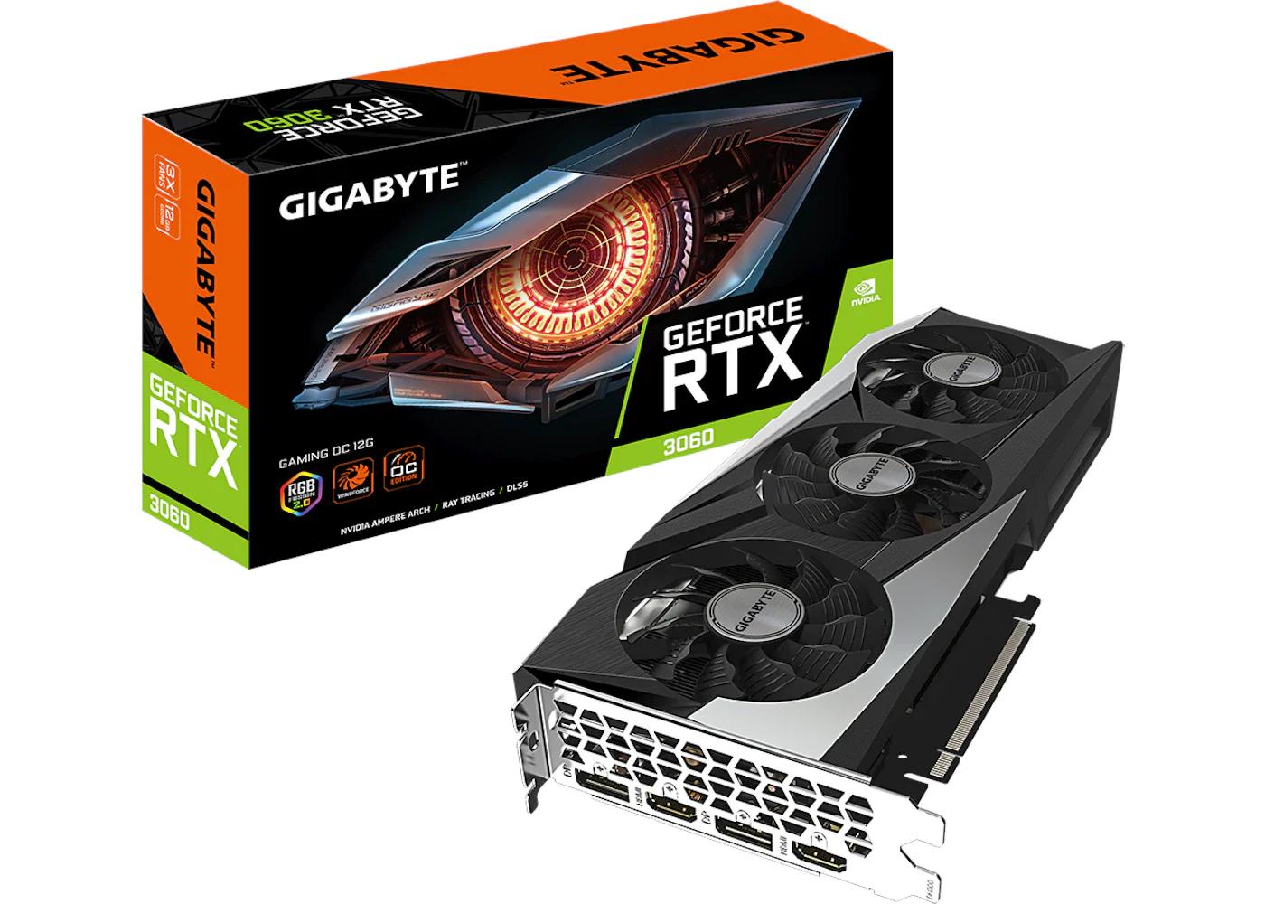 NVIDIA GIGABYTE GeForce RTX 3060 GAMING OC 12G rev. 2.0 Graphics Card (GV-N3060GAMING OC-12GD)