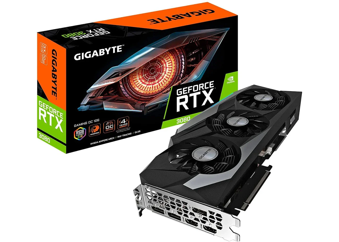 NVIDIA GIGABYTE GeForce RTX 3080 GAMING 10G OC Graphics Card (GV-N3080GAMING OC-10GD)