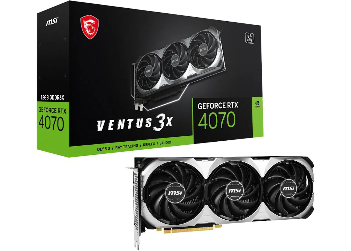 NVIDIA MSI GeForce RTX 4070 VENTUS 3X 12GB Graphics Card