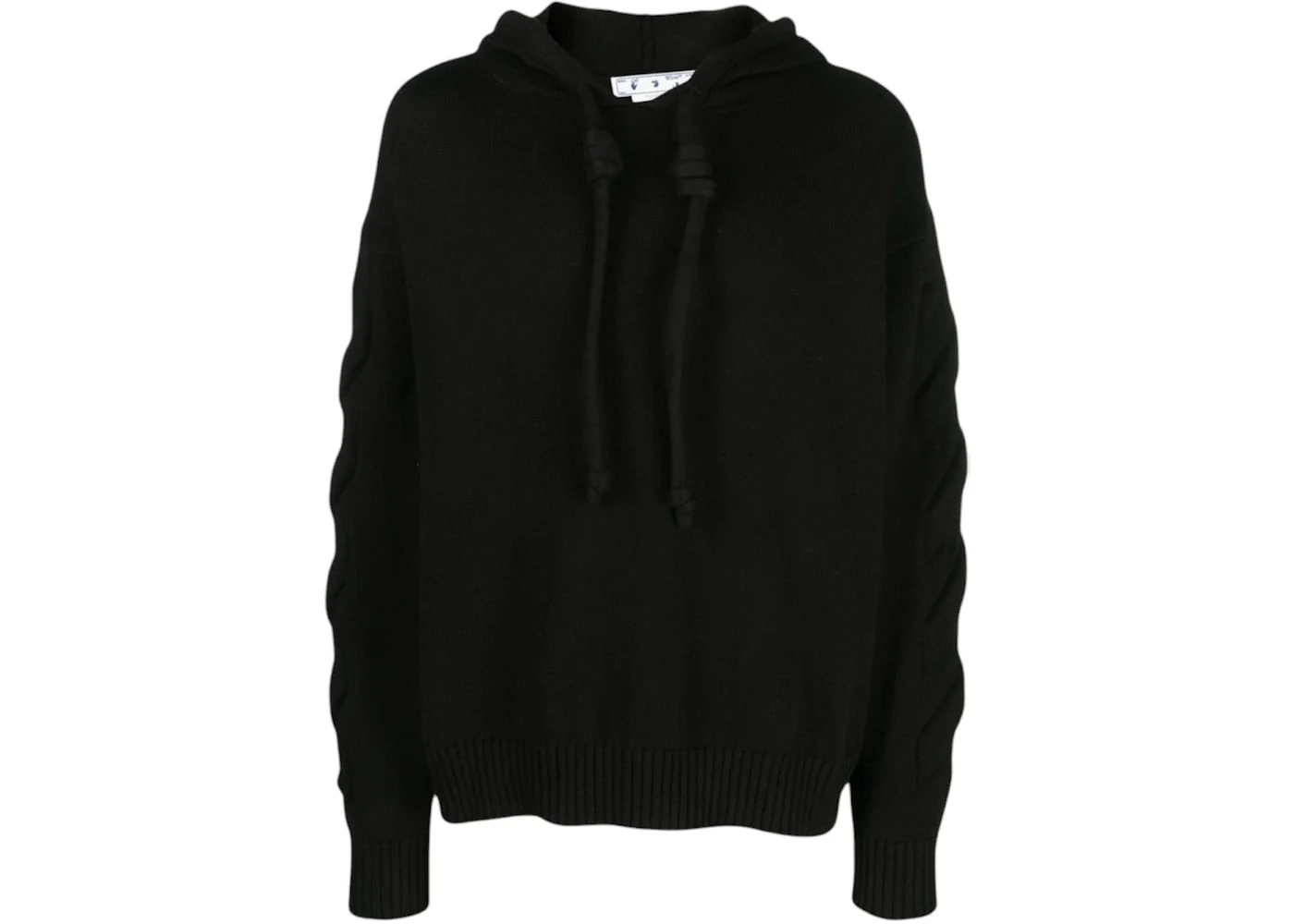 OFF-WHITE 3D Diag Knit Hoodie Black