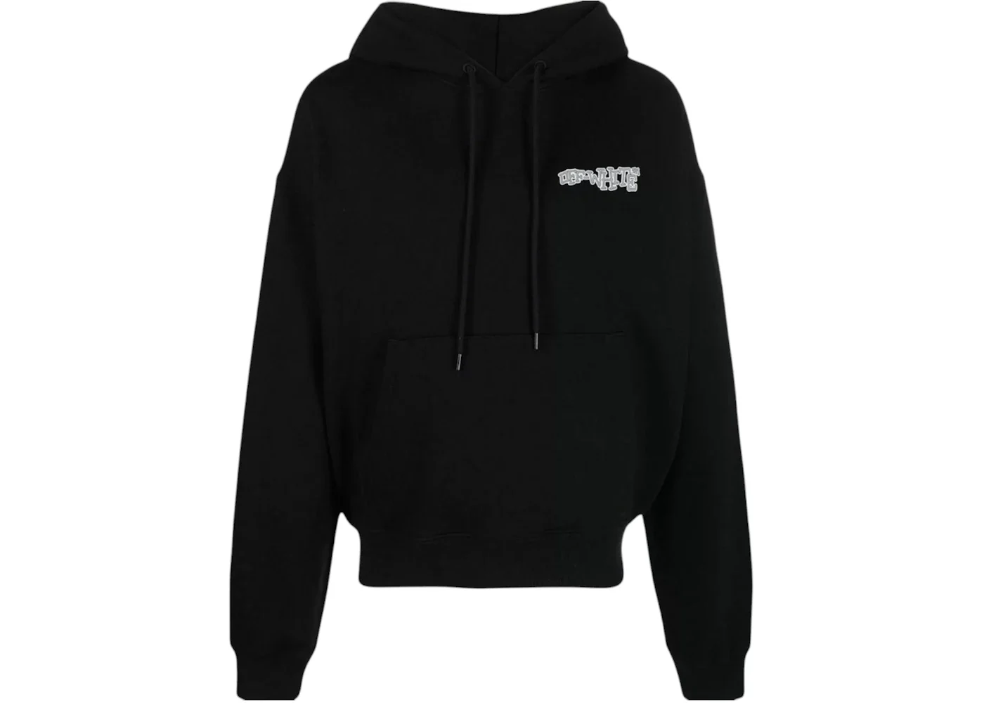 OFF-WHITE Carlos Arrow Logo Oversized Hoodie Black