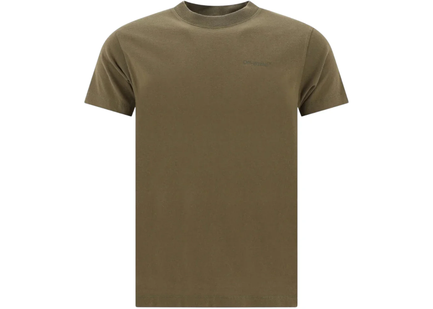 OFF-WHITE Diag Tab Slim Fit Army T-Shirt Green