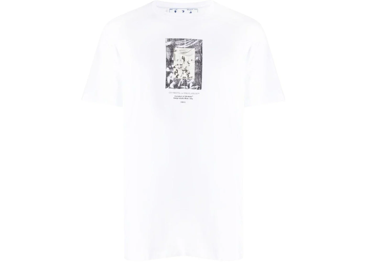OFF-WHITE Paint Mirror Logo Slim Fit T-Shirt White