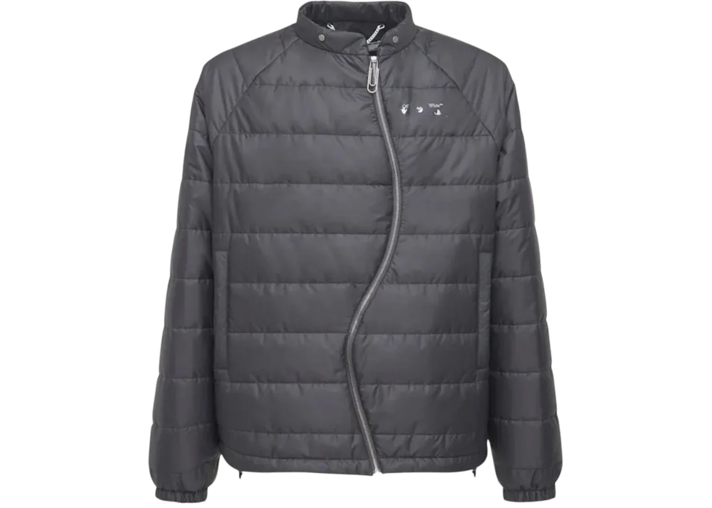 OFF-WHITE Twist Zip Puffer Jacket Grey