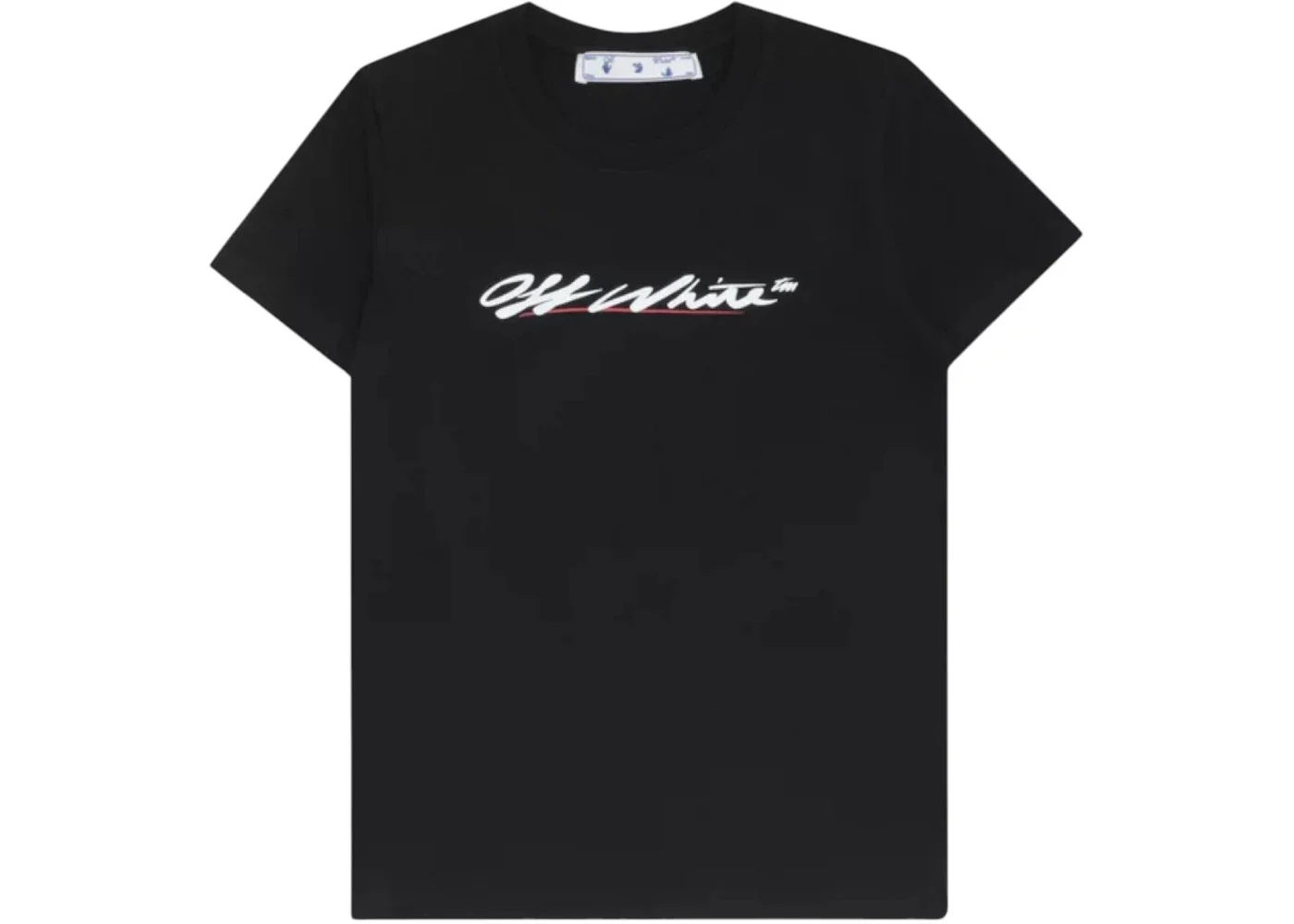 OFF-WHITE Women's New Script Logo Casual Fit T-Shirt Black