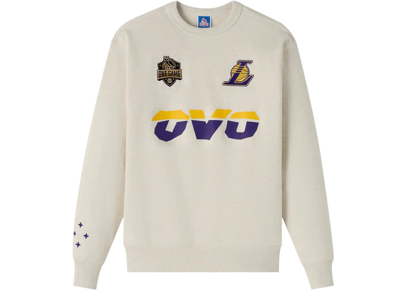 OVO NBA Los Angeles Lakers Crewneck Pearl Grey