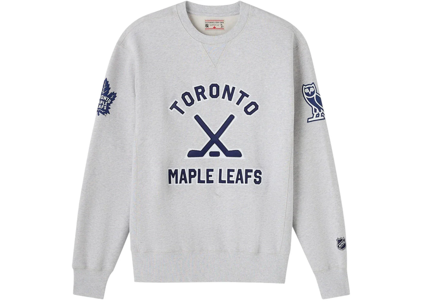 OVO NHL Toronto Maple Leafs Crewneck Ash Heather