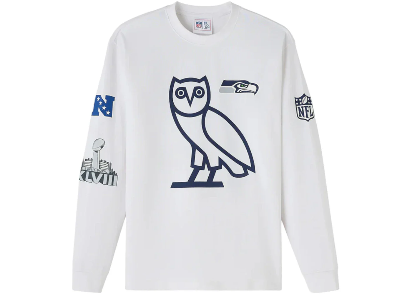 OVO x NFL Seattle Seahawks L/S T-shirt White