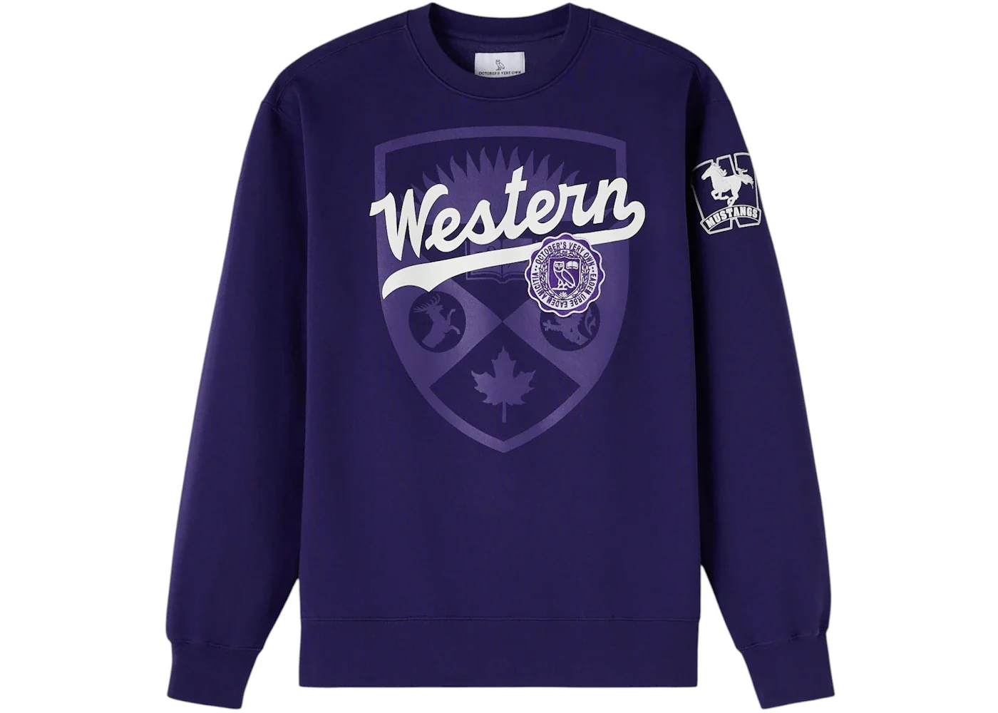 OVO x Western University Mustangs Crewneck Purple