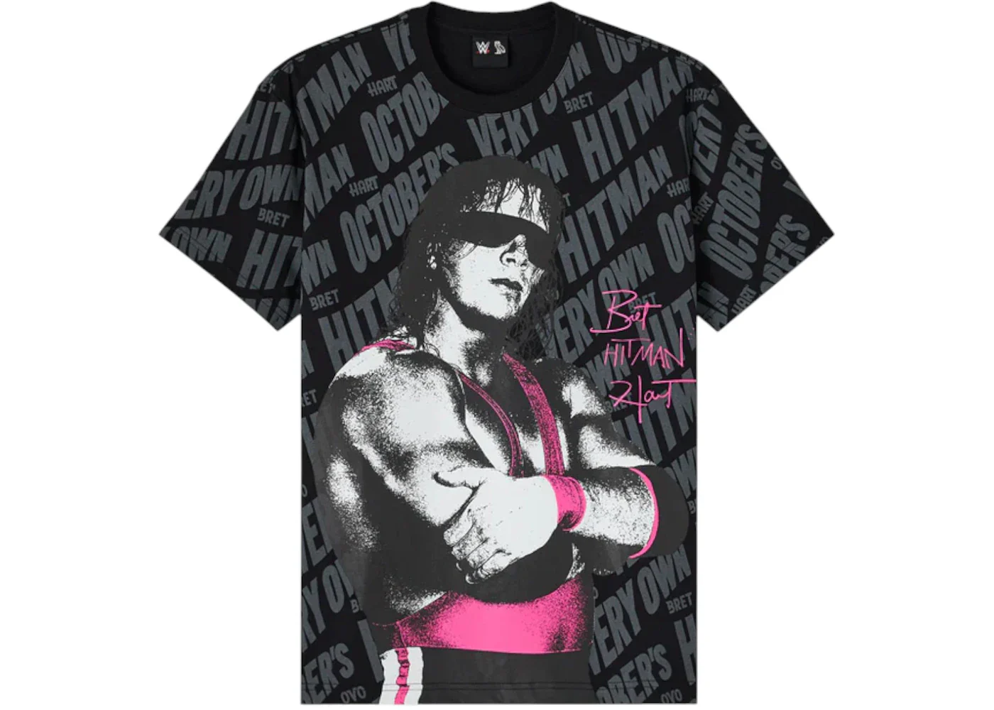 OVO x WWE Bret The Hitman Hart Tee Black