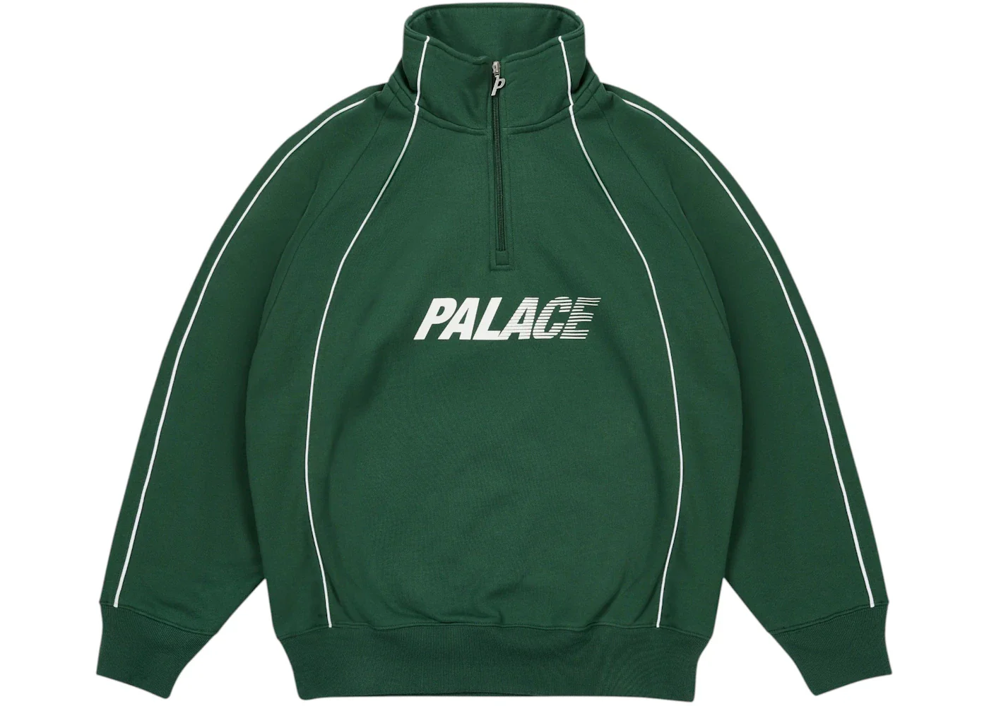 Palace Fast Logo 1/4 Zip Top Racey Green