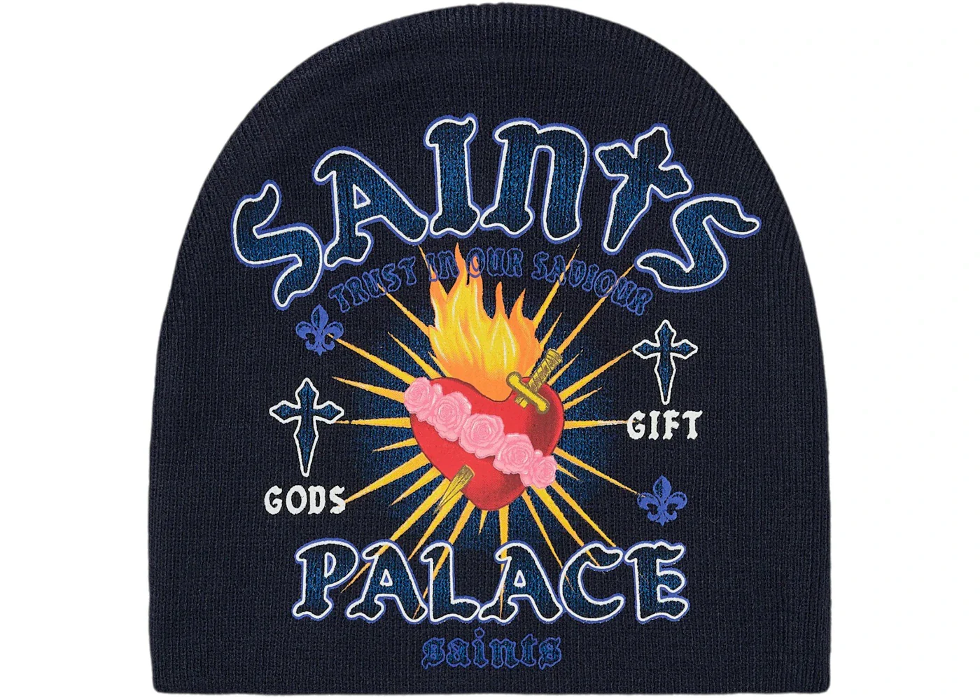 Palace Gods Gift Nein Cuff Beanie Navy