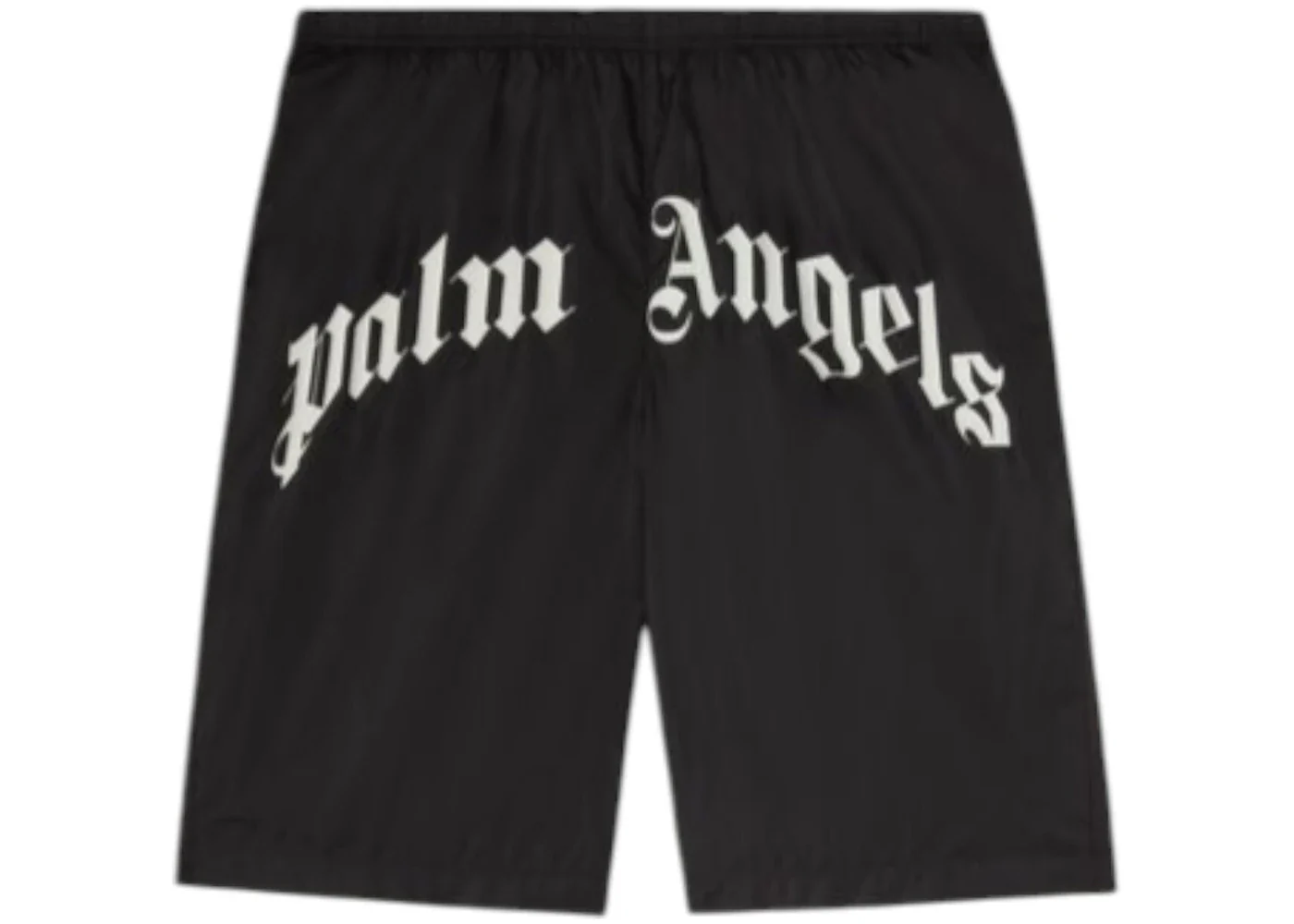 Palm Angels Curved Logo Swim Shorts Black