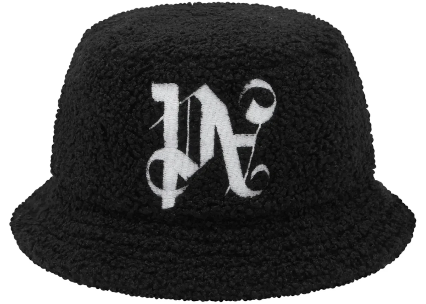 Palm Angels Monogram Bucket Hat Black/White