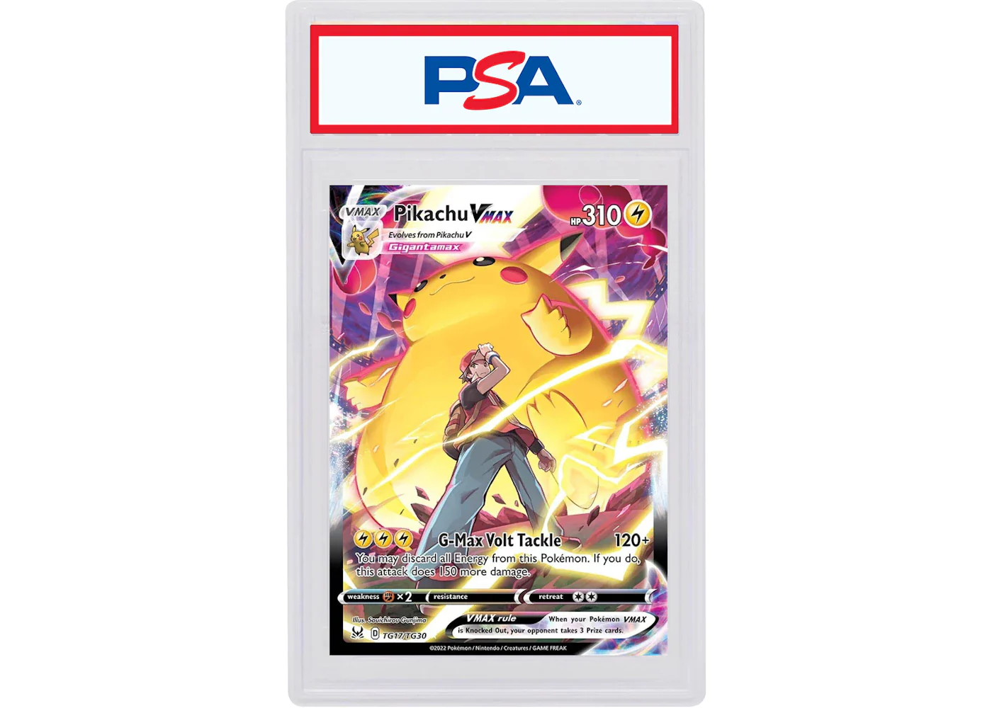 Pikachu VMAX 2022 Pokémon Sword & Shield Lost Origin Full Art #TG17/TG30 (PSA or BGS Graded)