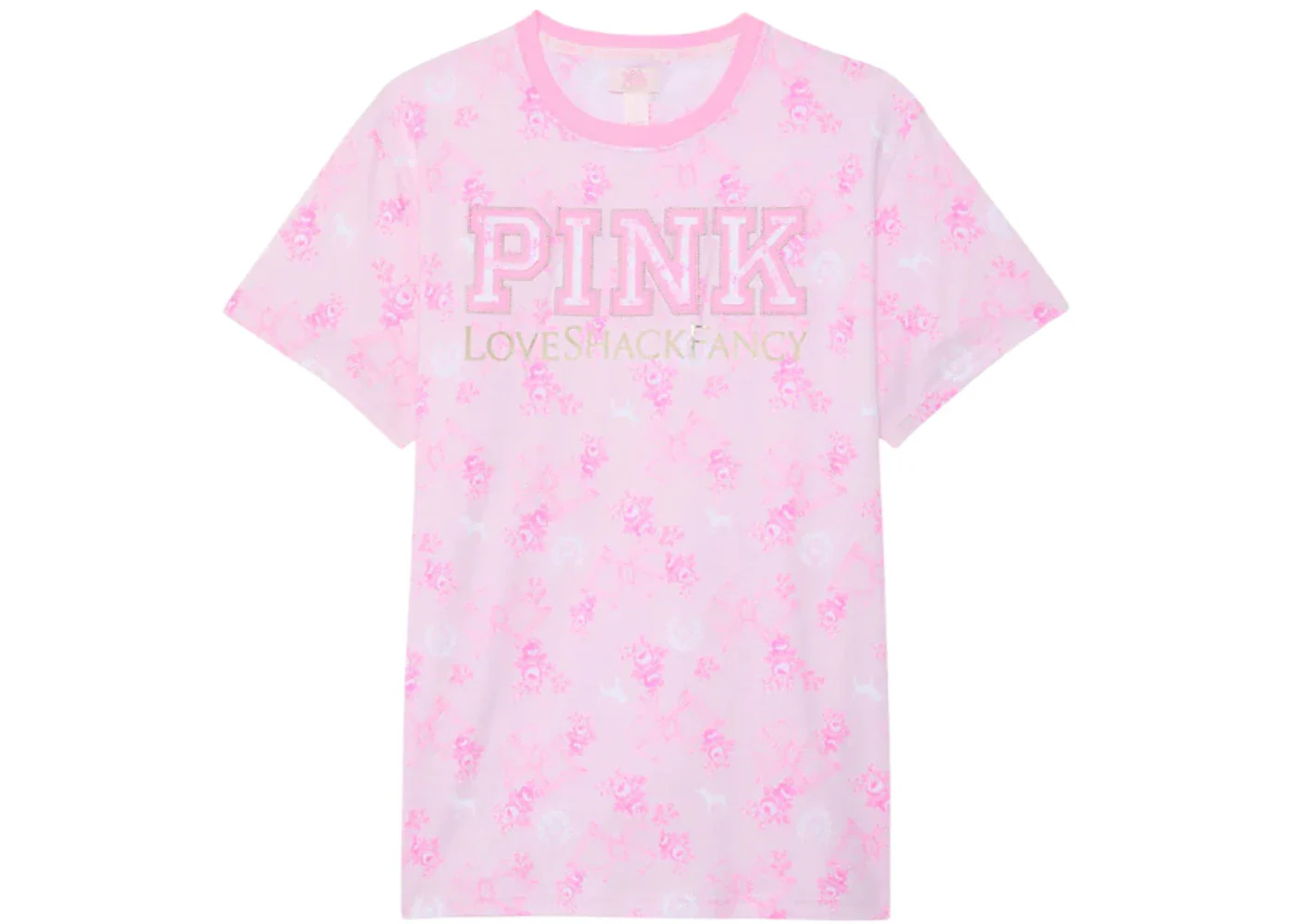 PINK x LoveShackFancy Campus Cotton Tee Beaux Icons