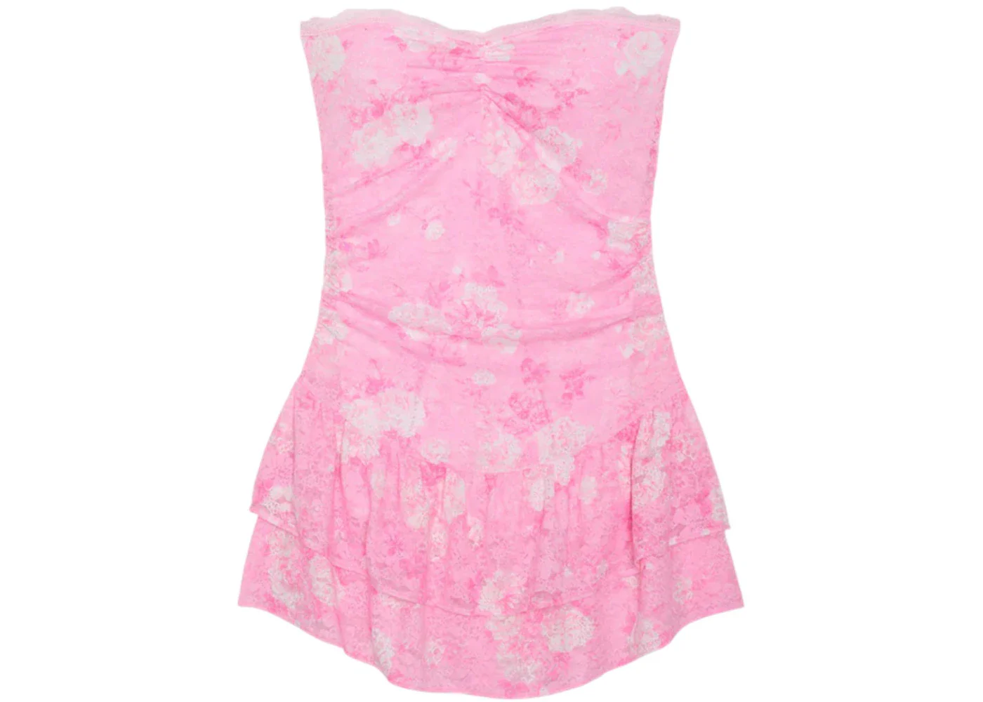 PINK x LoveShackFancy Strapless Lace Mini Dress Everblooming Pink
