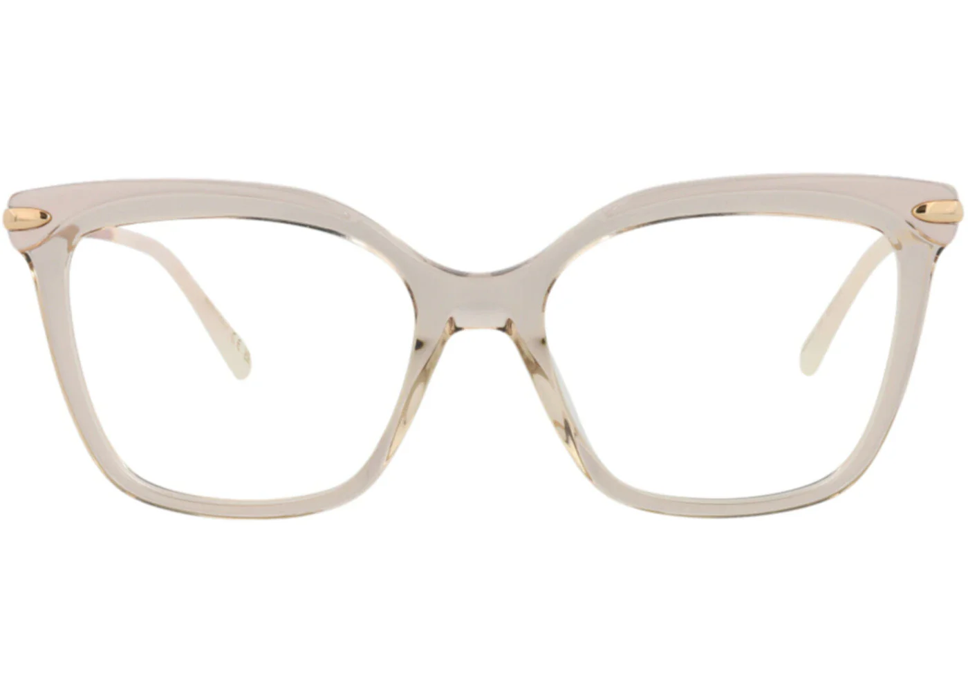 Pomellato Square-Frame Acetate Optical Frames Beige Gold Transparent (PM0094O-30010194-004)
