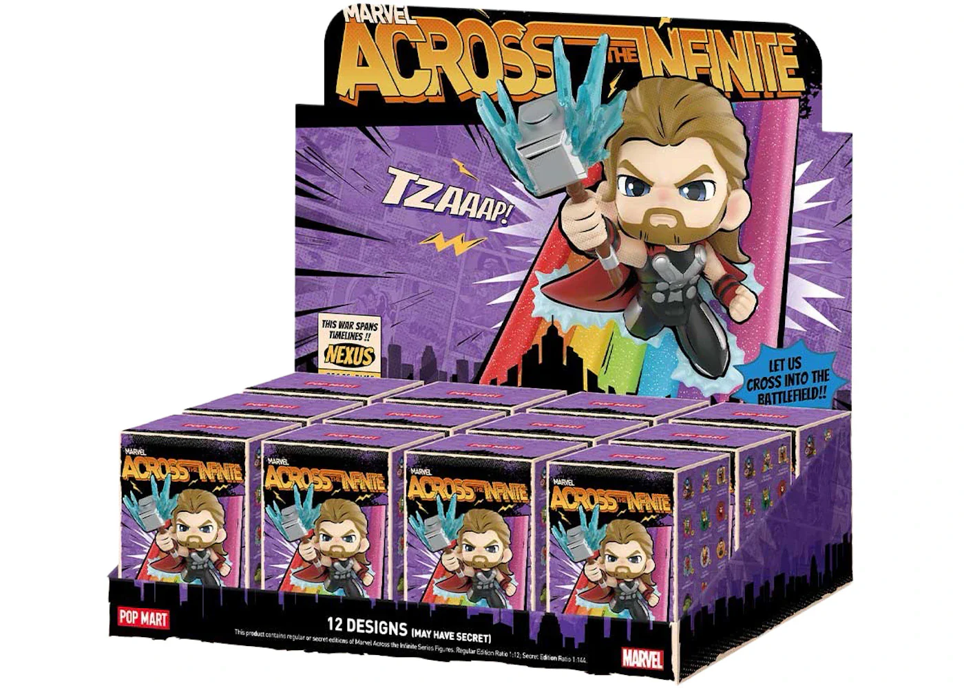 Pop Mart Marvel Across the Infinite Series Figures Sealed Case (12 Blind Box)