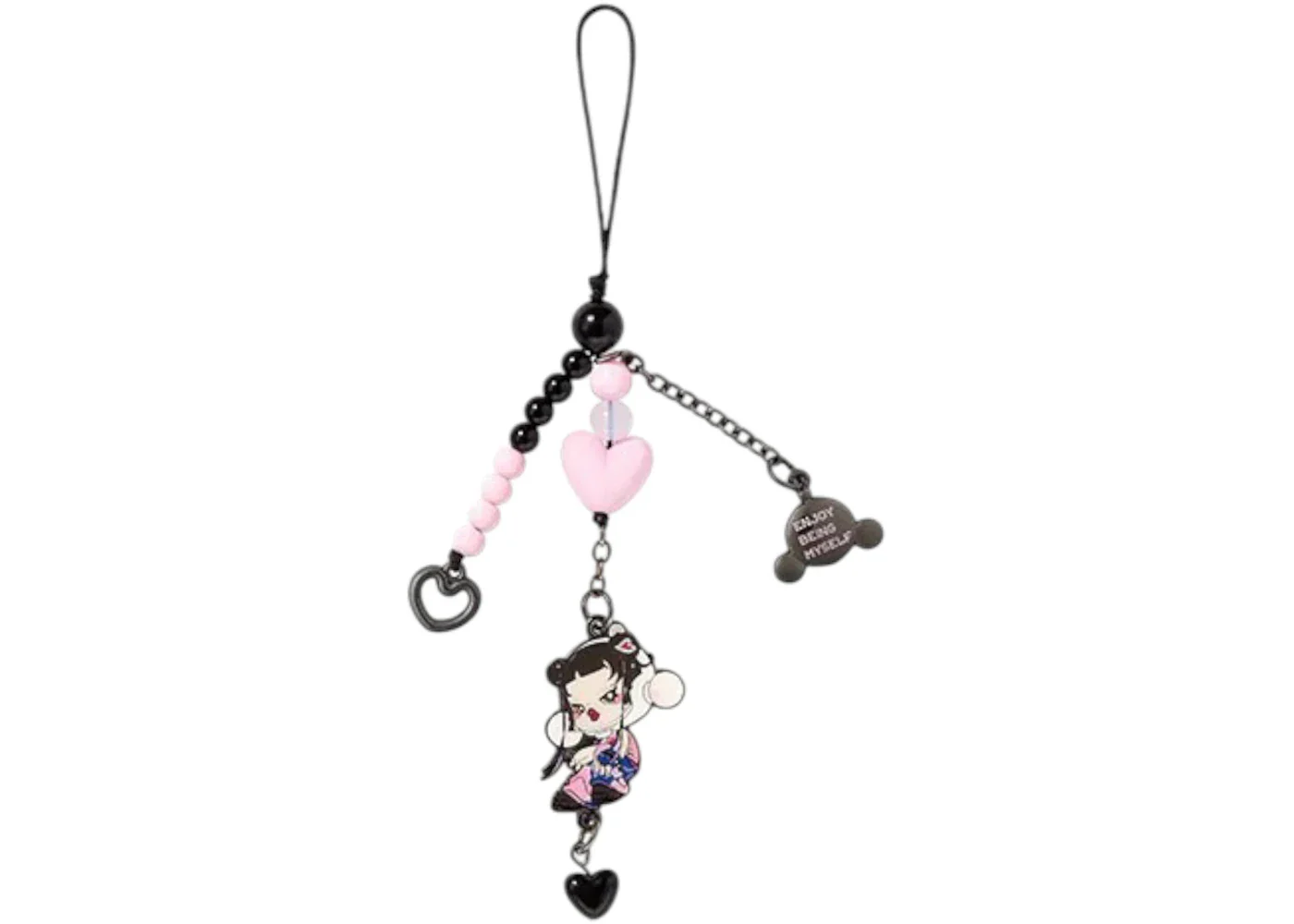 Pop Mart SKULLPANDA Cheers to Myself Series Peach Heart Phone Charm