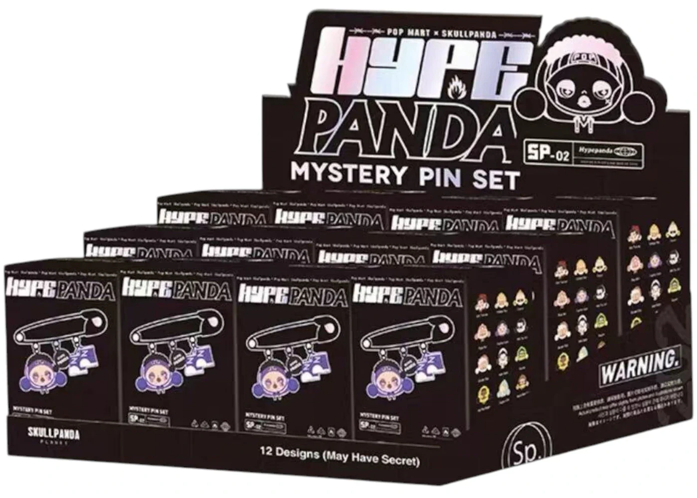 Pop Mart SKULLPANDA Hypepanda Series Pin Set Sealed Case (12 Blind Box)