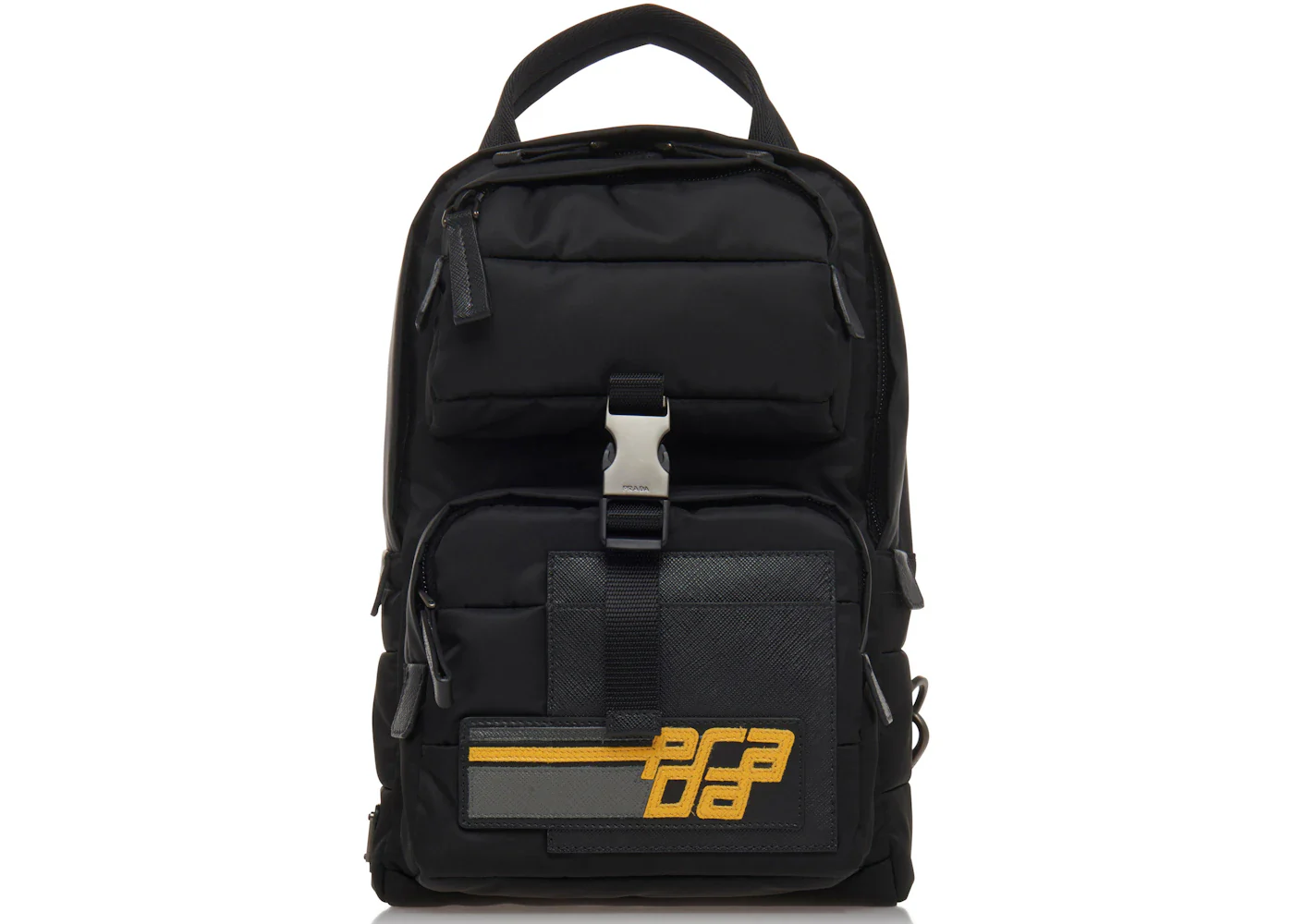 Prada One-Shoulder Backpack Saffiano Leather Black