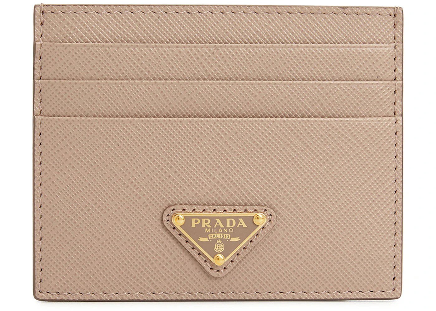 Prada Saffiano Card Holder Pink Beige