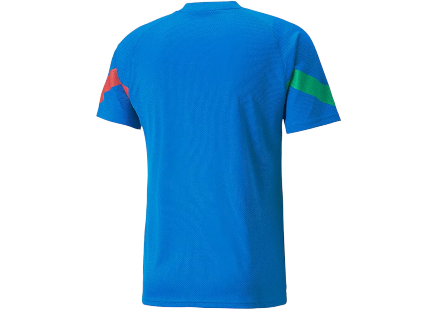 Puma FIGC Player V Neck Short Sleeve Soccer Jersey Blue