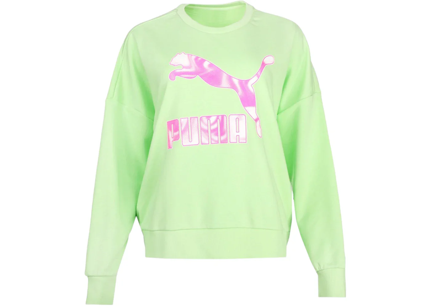 Puma Women's Marble Crew Neck Sweatshirt Paradise Green