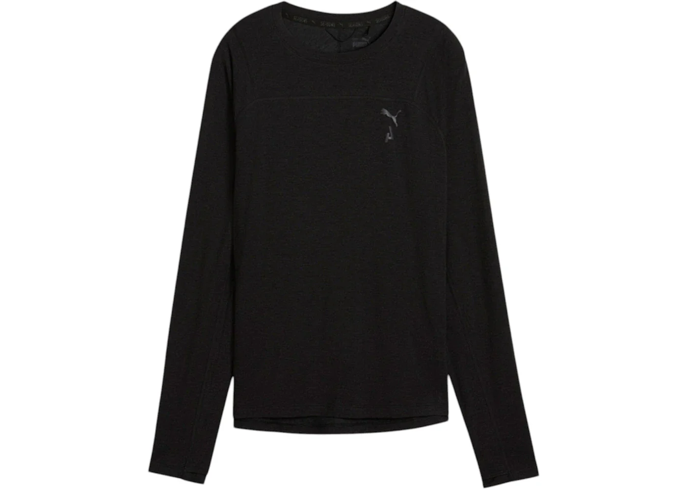 Puma Women's Seasons Wool Crew Neck Long Sleeve T-Shirt Black