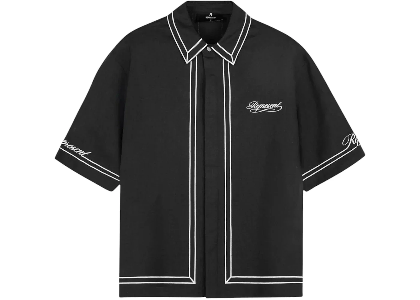 Represent Border Shirt Jet Black