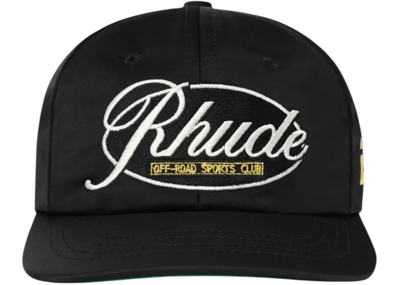 Rhude Sports Club Curved Brim Hat Black