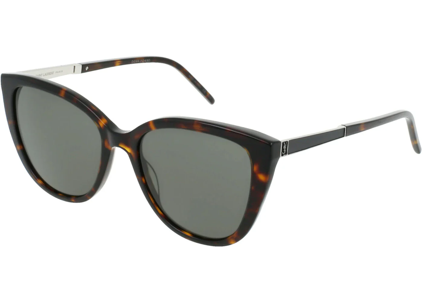 Saint Laurent Cat Eye Sunglasses Havana Silver Grey (SLM70-30009623-003)