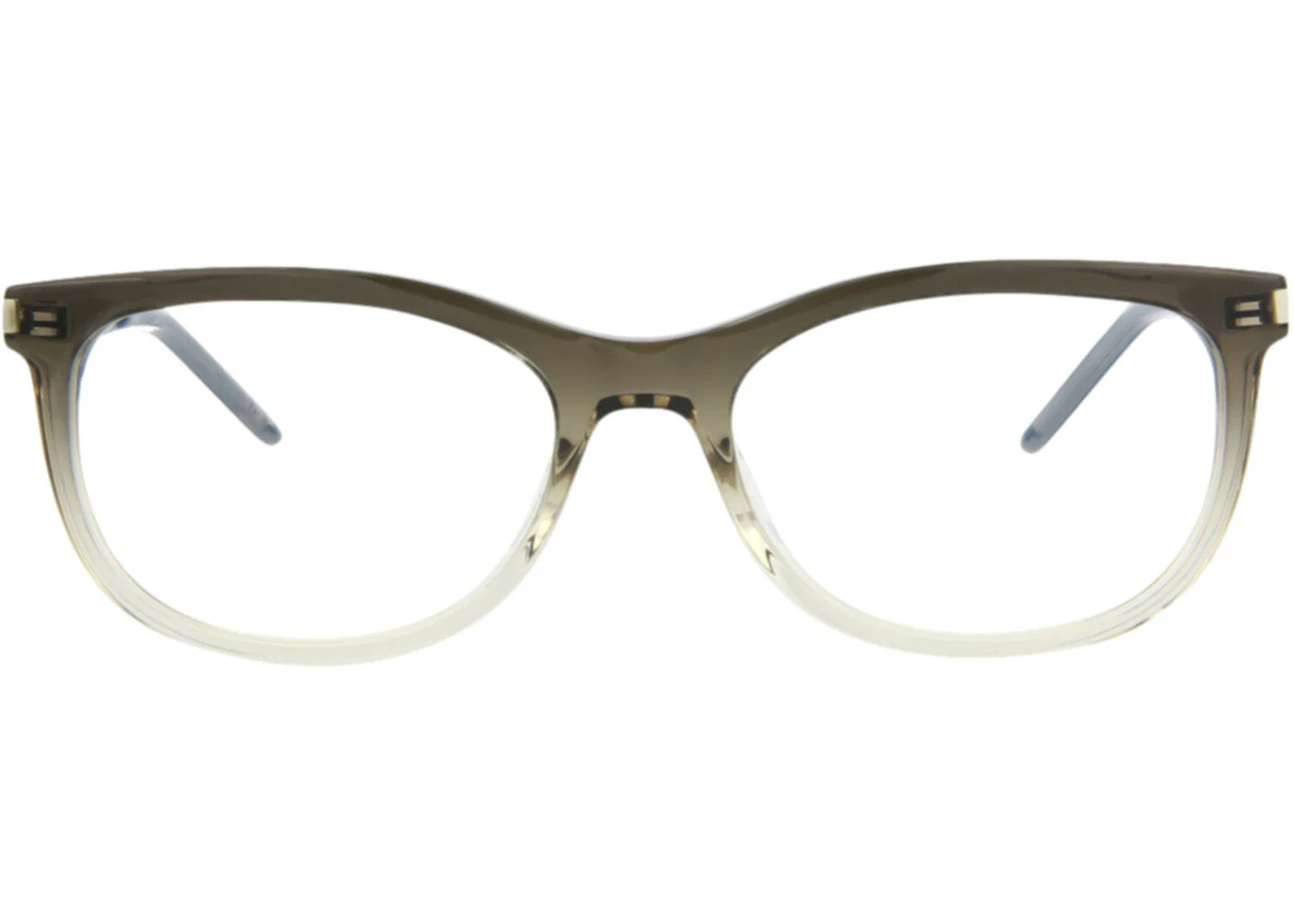 Saint Laurent Round-Frame Acetate Optical Frames Grey Silver Transparent (SL513-30013056-004)