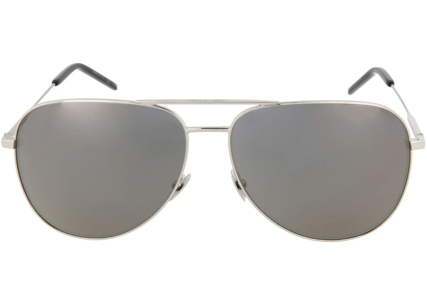 Saint Laurent Saint Laurent Aviator-Style Metal Sunglasses Shiny Silver (CLASSIC11-30000163-027)