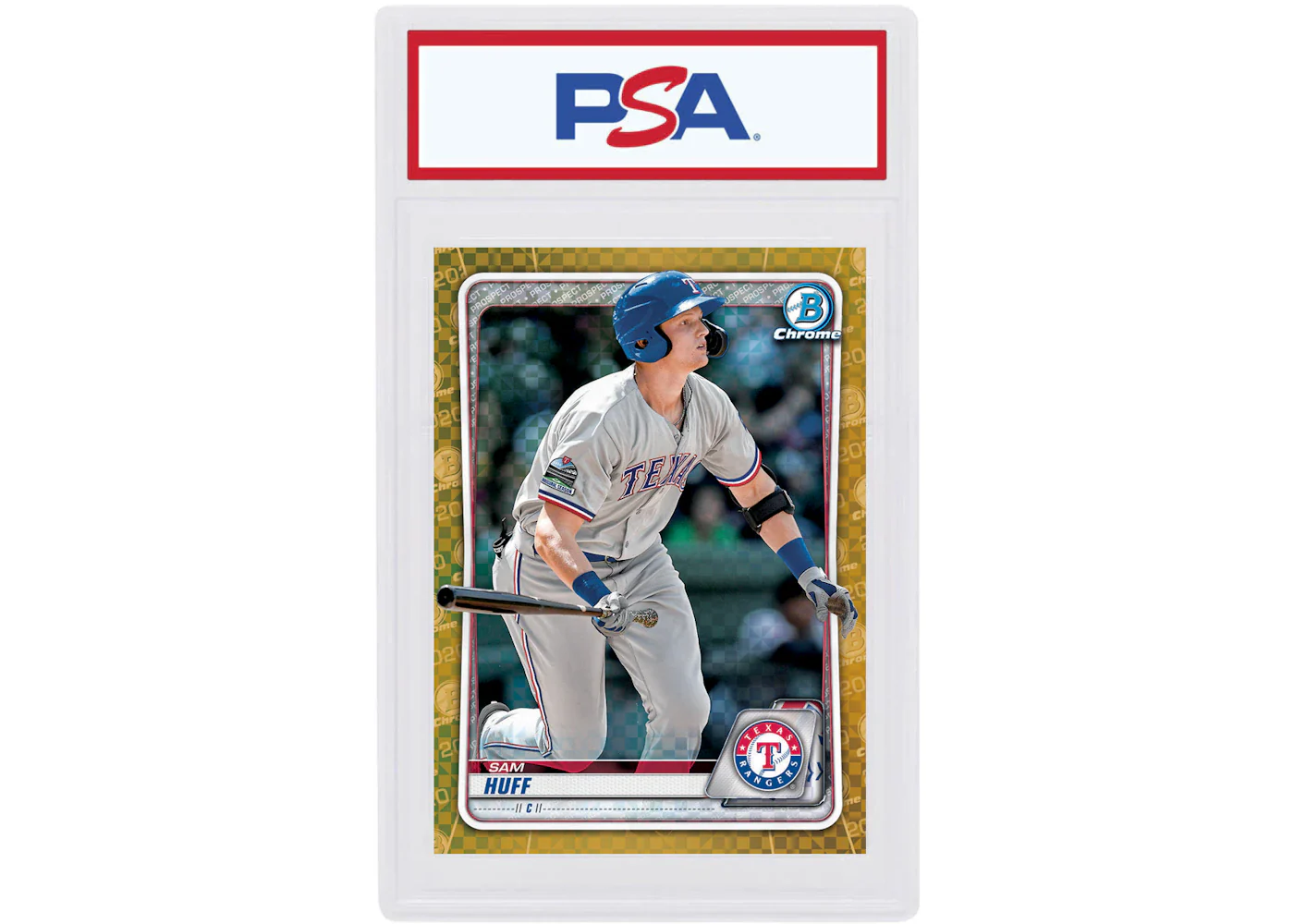 Sam Huff 2020 Bowman Chrome X Gold X-Fractor /3 #BCP-237