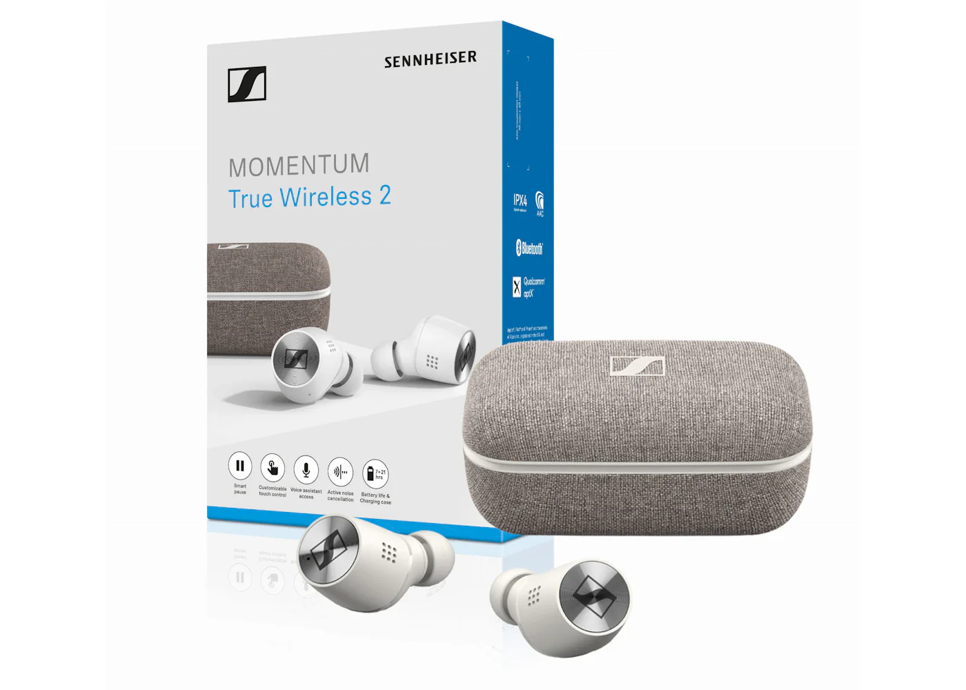 Sennheiser MOMENTUM True Wireless 2 Bluetooth Earbuds M3IETW2 WHITE