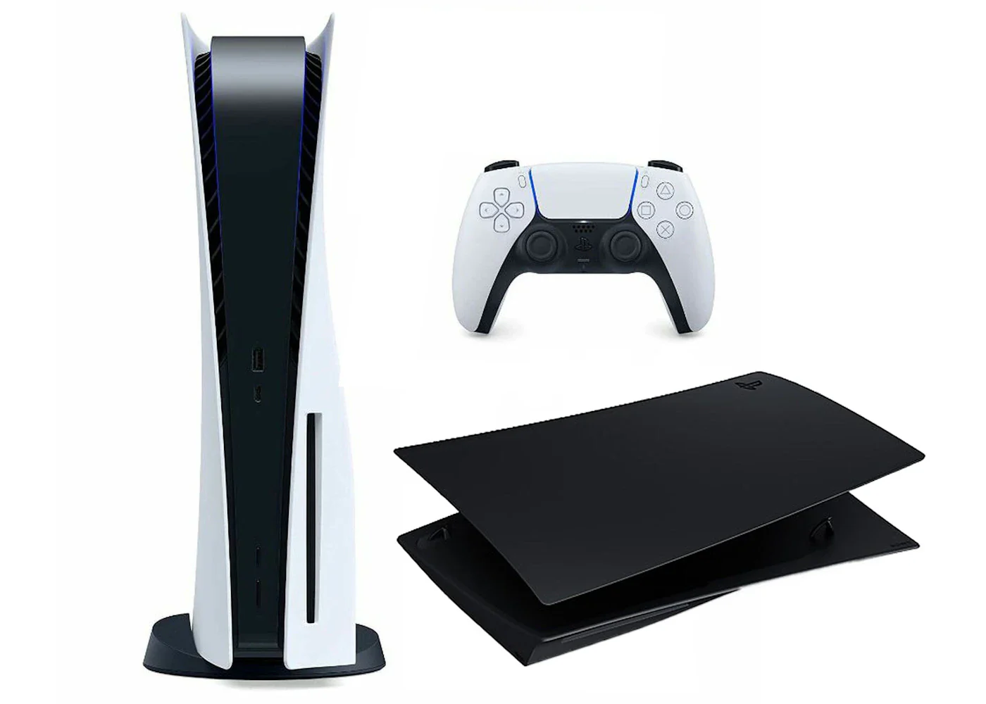 Sony Playstation 5 PS5 Disc Console with PS5 Console Cover (US Plug) 1000032115/1000029754 Midnight Black
